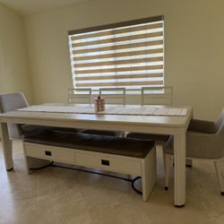 Dining Table 5 Chairs And Bench 