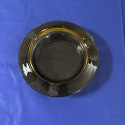 Round Amber Ashtray 