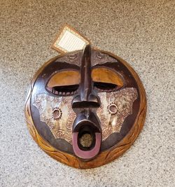 Wooden Mask from Ghana 12" × 10.5"