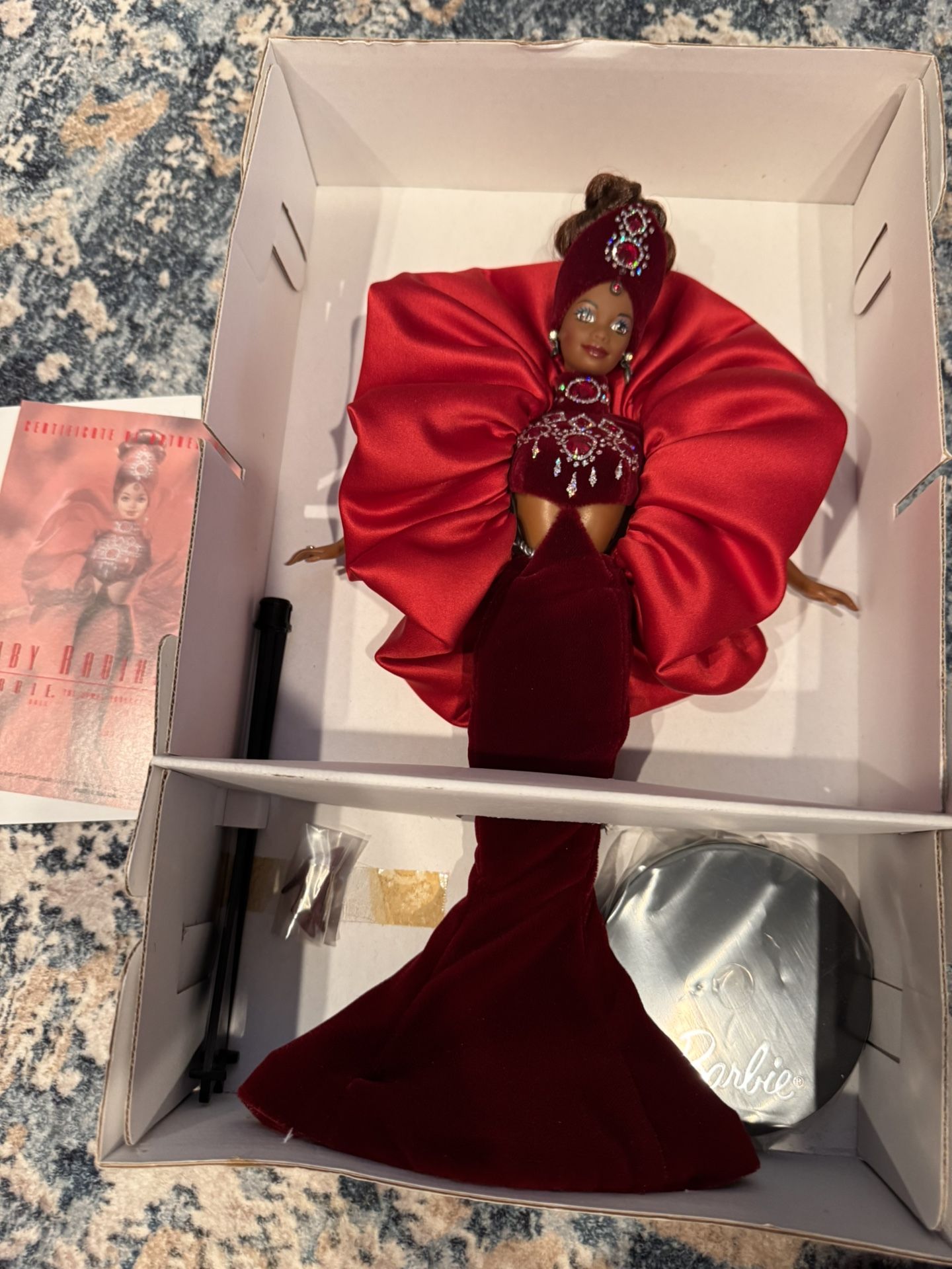 Bob Mackie Barbie Doll Jewel Essence Collection “Ruby Radiance” Vintage 1996