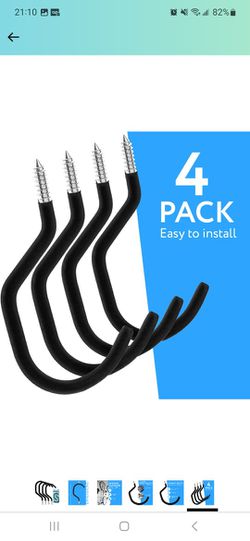 IMPRESA [4 Pack] Heavy Duty Bike Hook/Hanger - Wide Opening for All Bike  Types - Easy On/Off - Hooks/Hangers for Garage Ceiling and Wall Bicycle