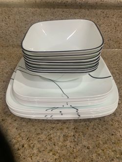 Corelle Square Dinnerware Set and corning ware casserole dishes
