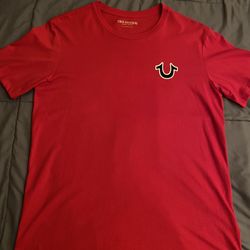 Red True Religion Buddha Logo Shirt 