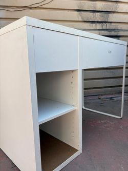 White IKEA Micke desk