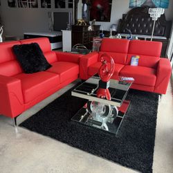 Biggest Sale Of The Year Get This 2 Pc Sofa And Love In Black White Grey Or Red For Only $599