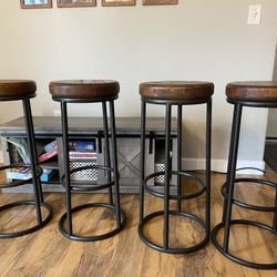 Wood & Metal Stools 