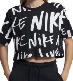 Nike Graffiti T-shirt Crop Top