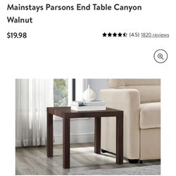 Mainstay Parsons End Table Oak, End Table, Ameriwood Home