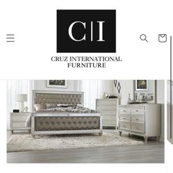 New King Bedroom Set 4 Pieces 