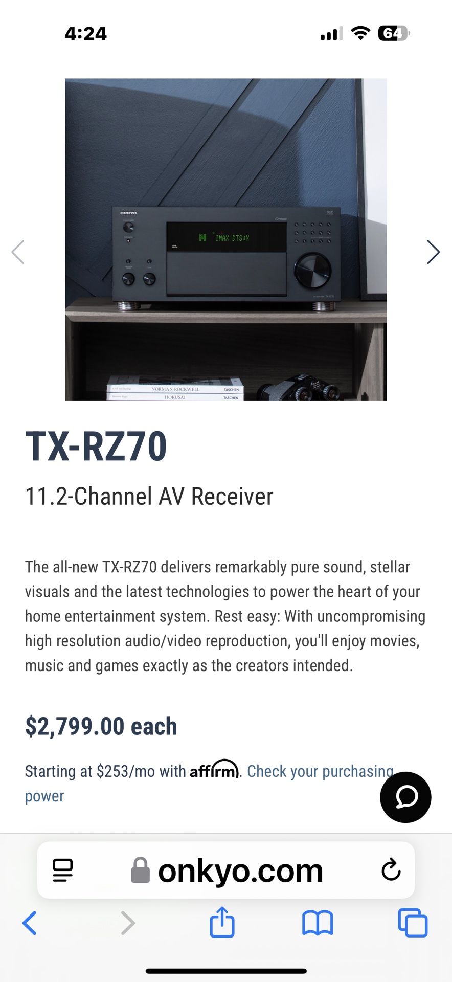 Onkyo TX-RZ70 11.2-channel