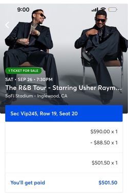 Usher & Chris Brown Ticket