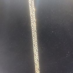 14k Gold Tri Color Figaro Chain 