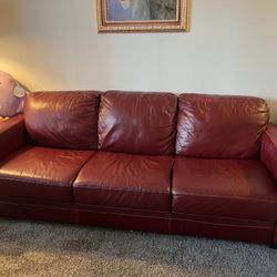 Dark Red Couch, Good Condition