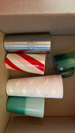 Starbucks tumblers no lids 5 cups all for $20