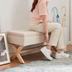 en-tryway ben-ch storage , fabric solid wood  36”