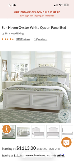 Queen bed and dresser