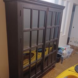 Wood & Glass Curio Cabinet