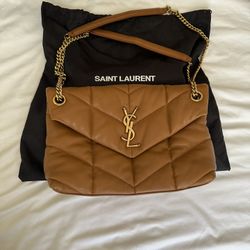 Saint Laurent Tan Puffer Medium in Napper Leather