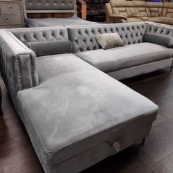 New Sectional With Storage Ottoman On sale Now