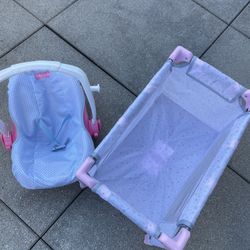 Doll Car Seat And Bed