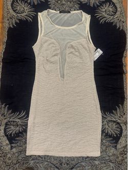Cream sparkly dress