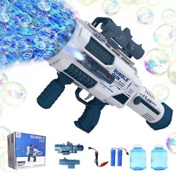 Automatic Gatling Bubble Gun,That Produces Thousands of Bubbles per Minute, Suitable for Children and Adults and Perfect for Indoor and Outdoor Birthd