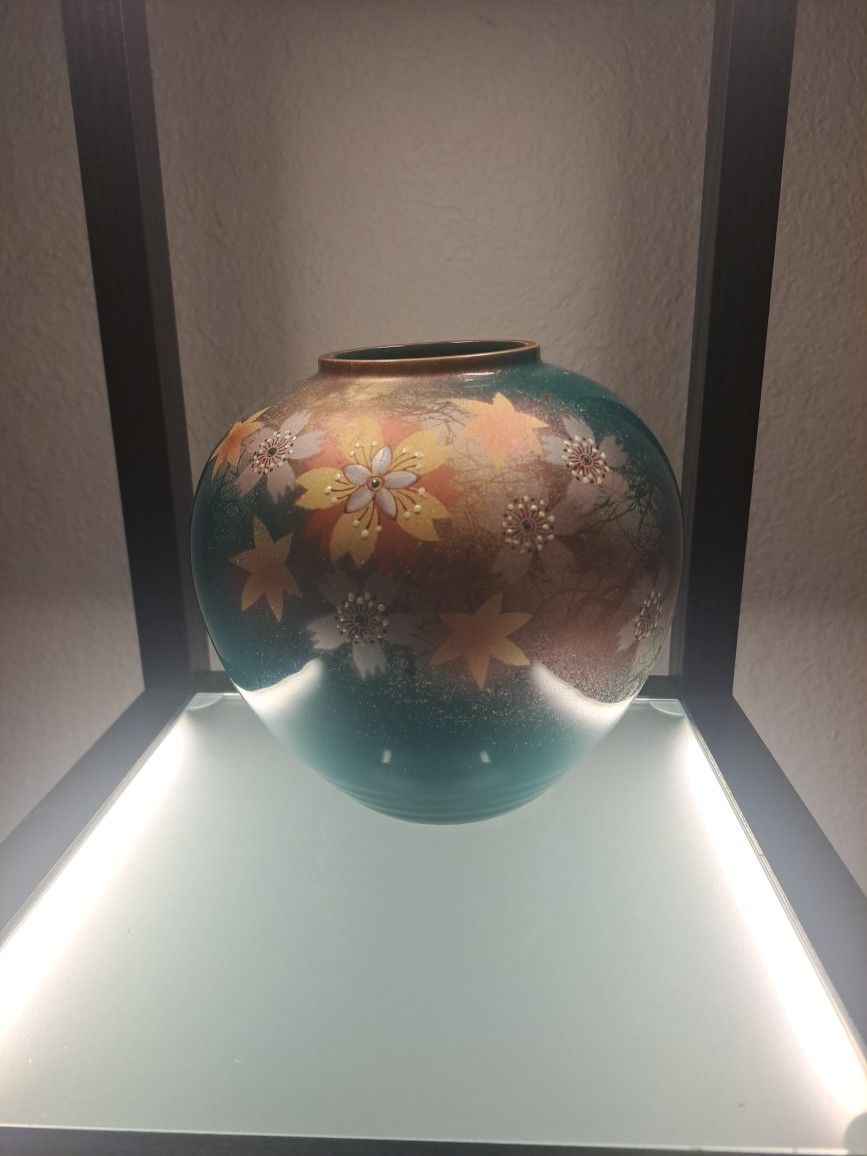 Sakura and Autumn Leaves Flower Vase