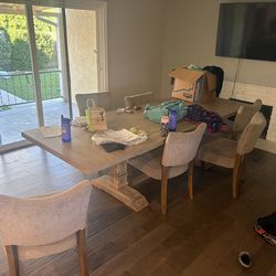 Dining room table with matching barstools