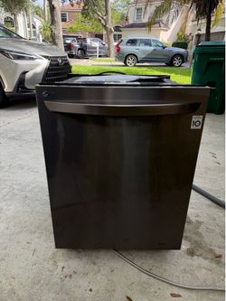 LG smart dark stainless steel dishwasher