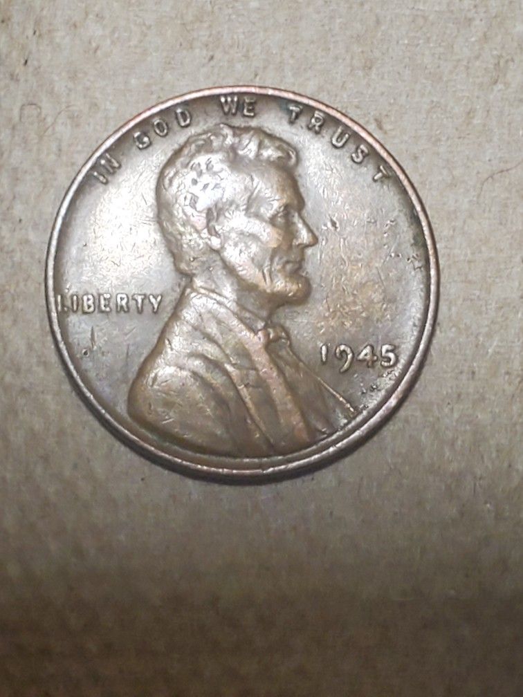1945 Wheat Penny Tight L- No Mint Mark
