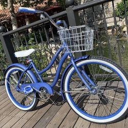New Beautiful Periwinkle 🌸 Beach Cruiser Petite Ladies Women’s Girls Bike Bicycle