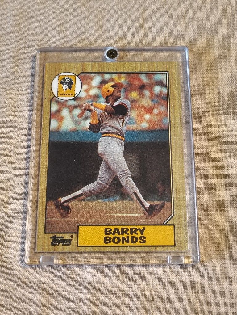 1987 Topps Barry Bonds Rookie Error Card.