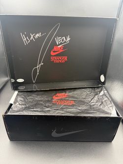 Nike Foamposite Stranger Things Vecna Signed Jamie Campbell Bower JSA Size 10