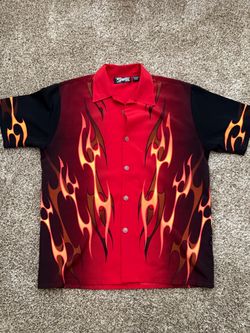 Flame button up shirt