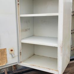 Metal Cabinet With 3 Shelves Steel 