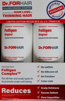 Folligen Original Shampoo 2 Pack 25.36 FL OZ Each
