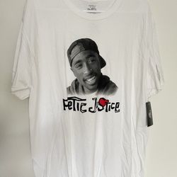 White 2pac Poetic Justice T-shirt