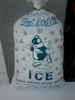 8 lbs of ice for your next keg party .Or next fishing trip ..