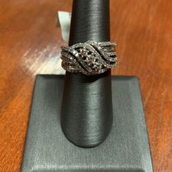 10K White Gold & Diamond Ring