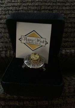 Silver and white gold ring