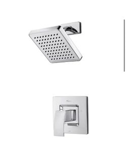 NIB Polished Chrome Shower Head and Handle