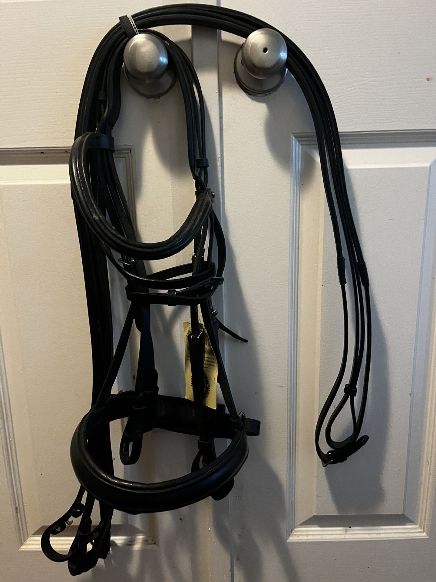 Black Double Padded Extra Full Double Bridle