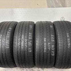 Set 4 Tires 225 40 19 Bridgestone Turanza Ls100a Run Flat No Repairs