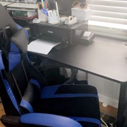 Electric Lifting Desk And Gaming Chair