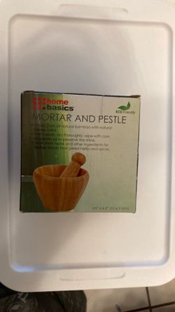 Wooden mortar n pestle