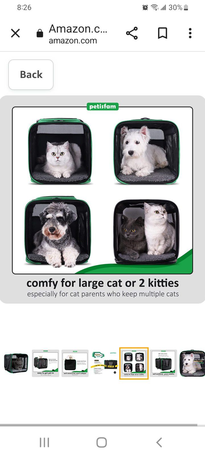 Petisfam..dog/cat Carrier 
