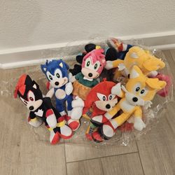 Brand New 12 Sonic The Hedgehog Dolls Plush Toy With Clip