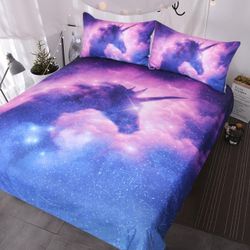 Girls Unicorn 3 Piece Duvet Bedding - Full