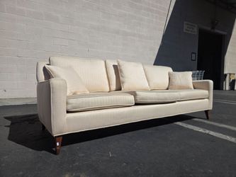 Midcentury Modern 7' Cream Couch