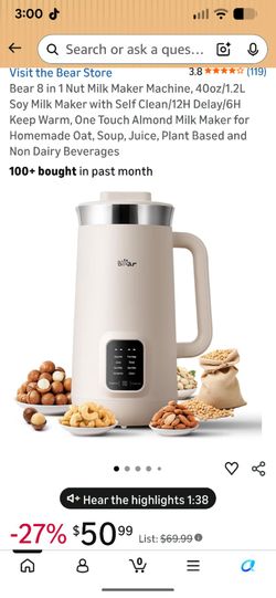 New Bear Nut Milk Maker